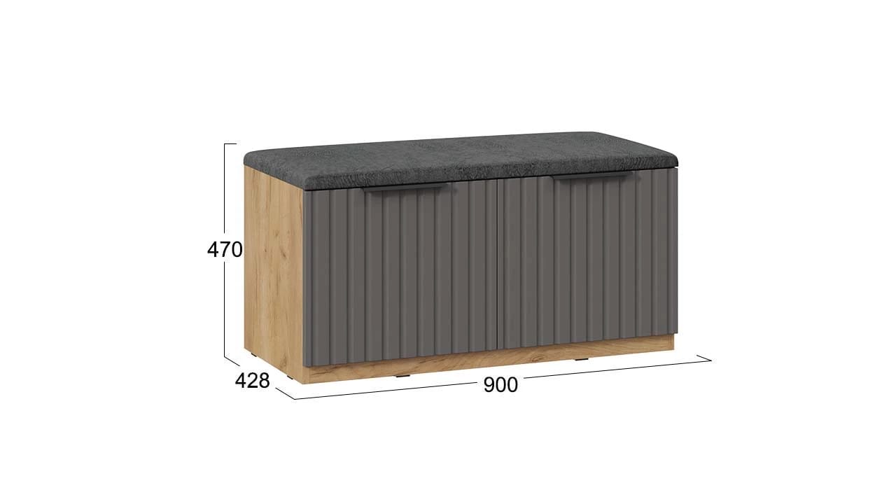 ХИЛТОН (Дуб Крафт золотой/Графит матовый) - фото 3