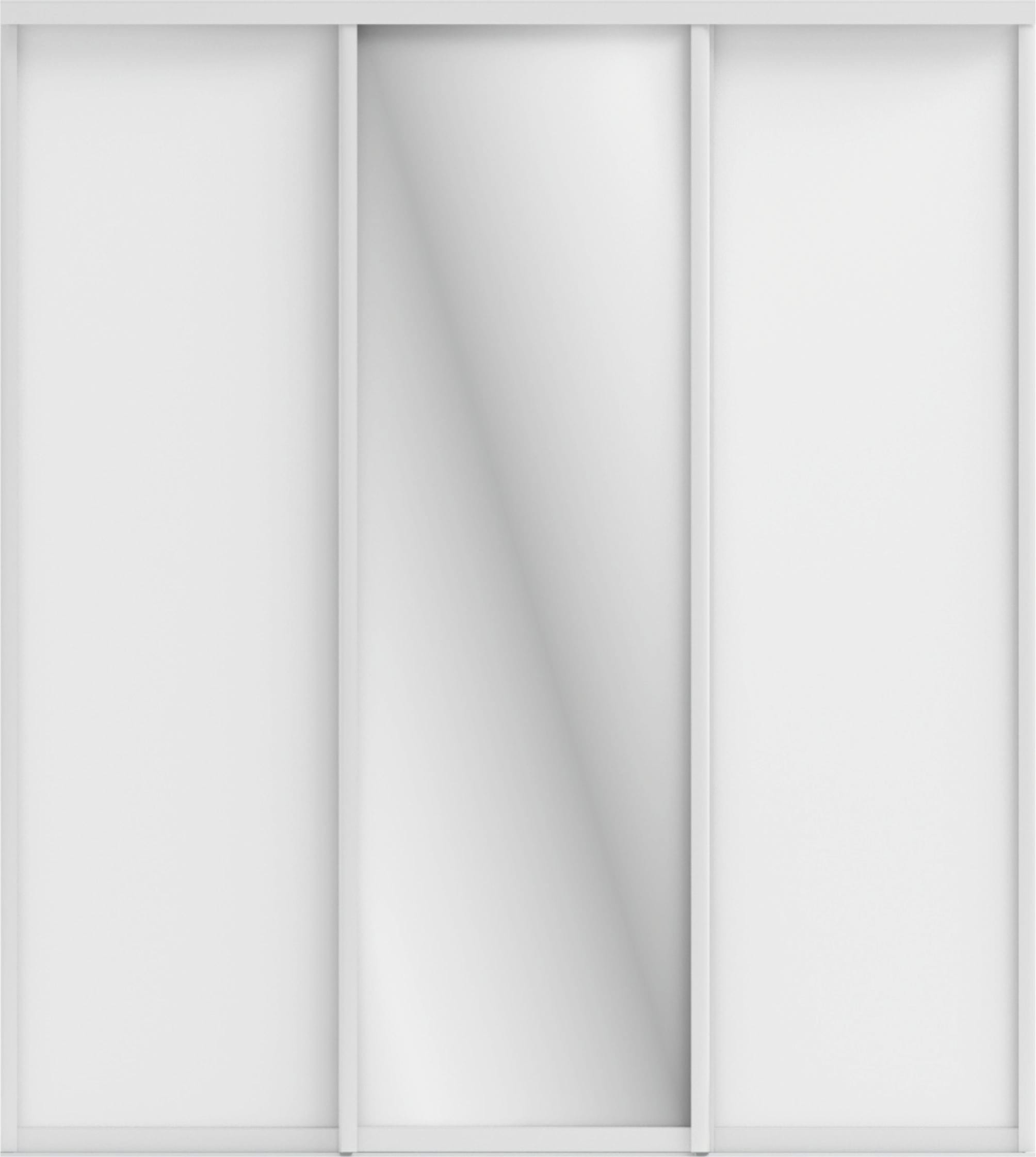 ОРИОН (ЗЕРКАЛО/ЛДСП) (белый шагрень/профиль С хром) - фото 1