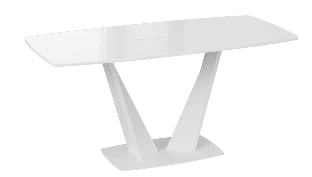 ФАБИО (белый матовый/стекло глянцевое белое) - фото 1