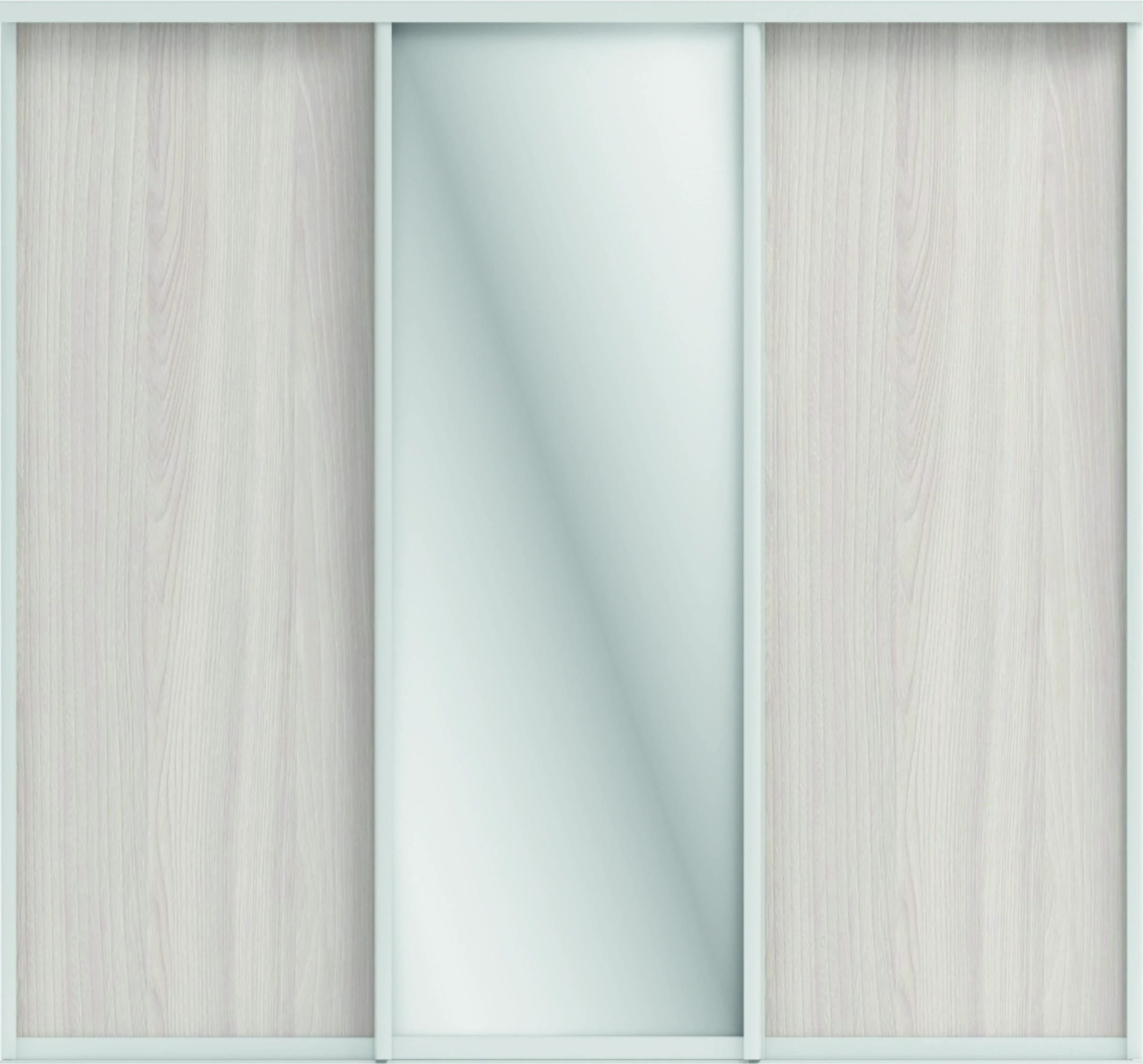 ОРИОН (ЗЕРКАЛО/ЛДСП) (ясень светлый/профиль С хром) - фото 2