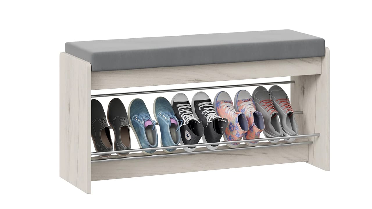 ТАЙМ (дуб крафт белый/велюр серый) - фото 2