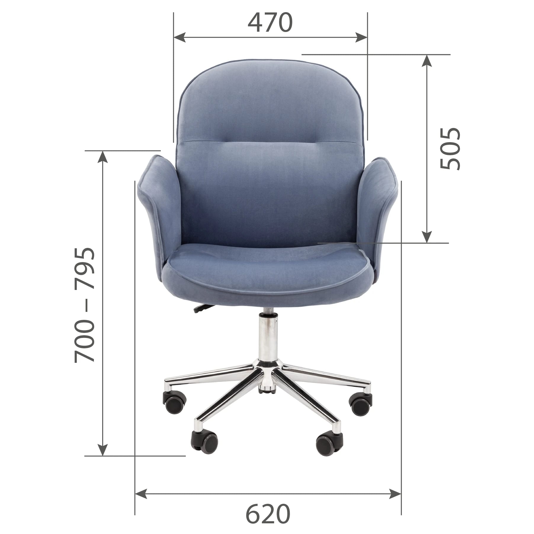 CHAIRMAN HOME 130 (ткань Т-71 голубой) - фото 5