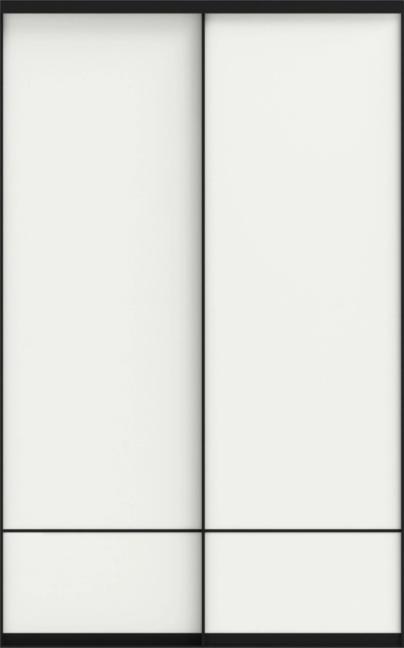 СЛИМ (SLIM) (ЛДСП) (белый матовый/профиль черный Slim) - фото 2