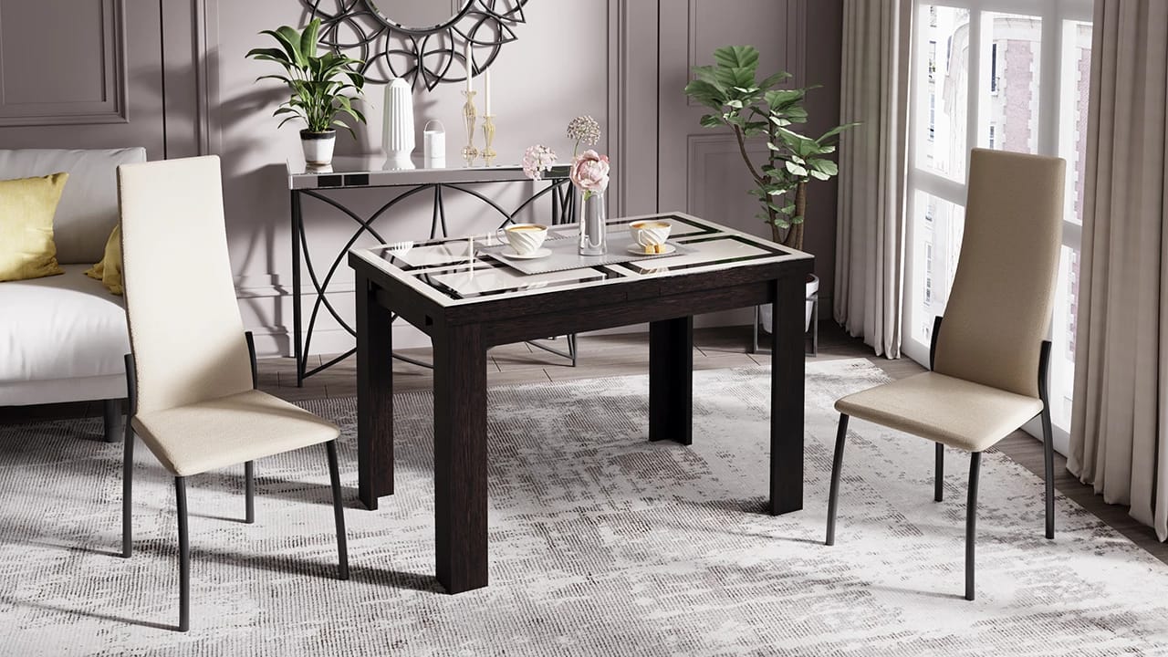 КРЕДО (черный муар/к/з бежевый) - фото 2