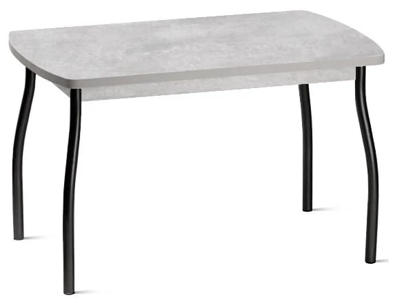 ГРАНД.4 (столешница: цемент/каркас:Черная матовая (№1, D38 волна) (муар)) - фото 1