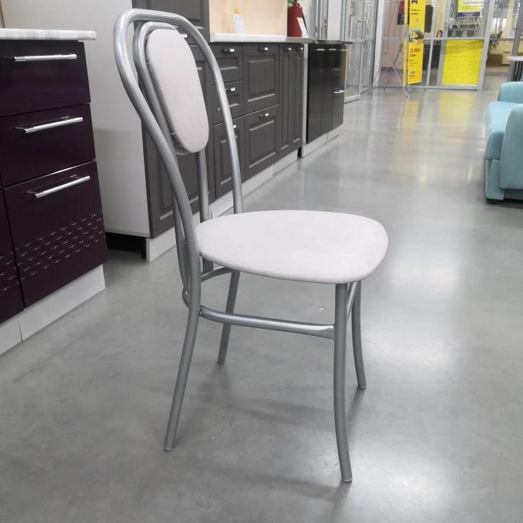 ВЕНСКИЙ-М (сиденье: ВИК 627 (светло-серый)/каркас: алюминий (светло-серый)) - фото 4