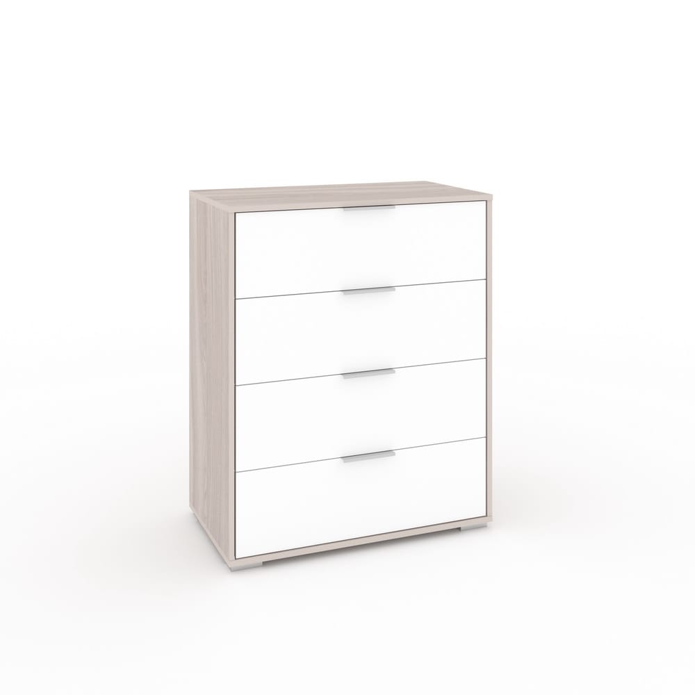 ЛАРС-4 (ясень светлый/белый шагрень, ручка СА-1, цвет - металлик) - фото 1