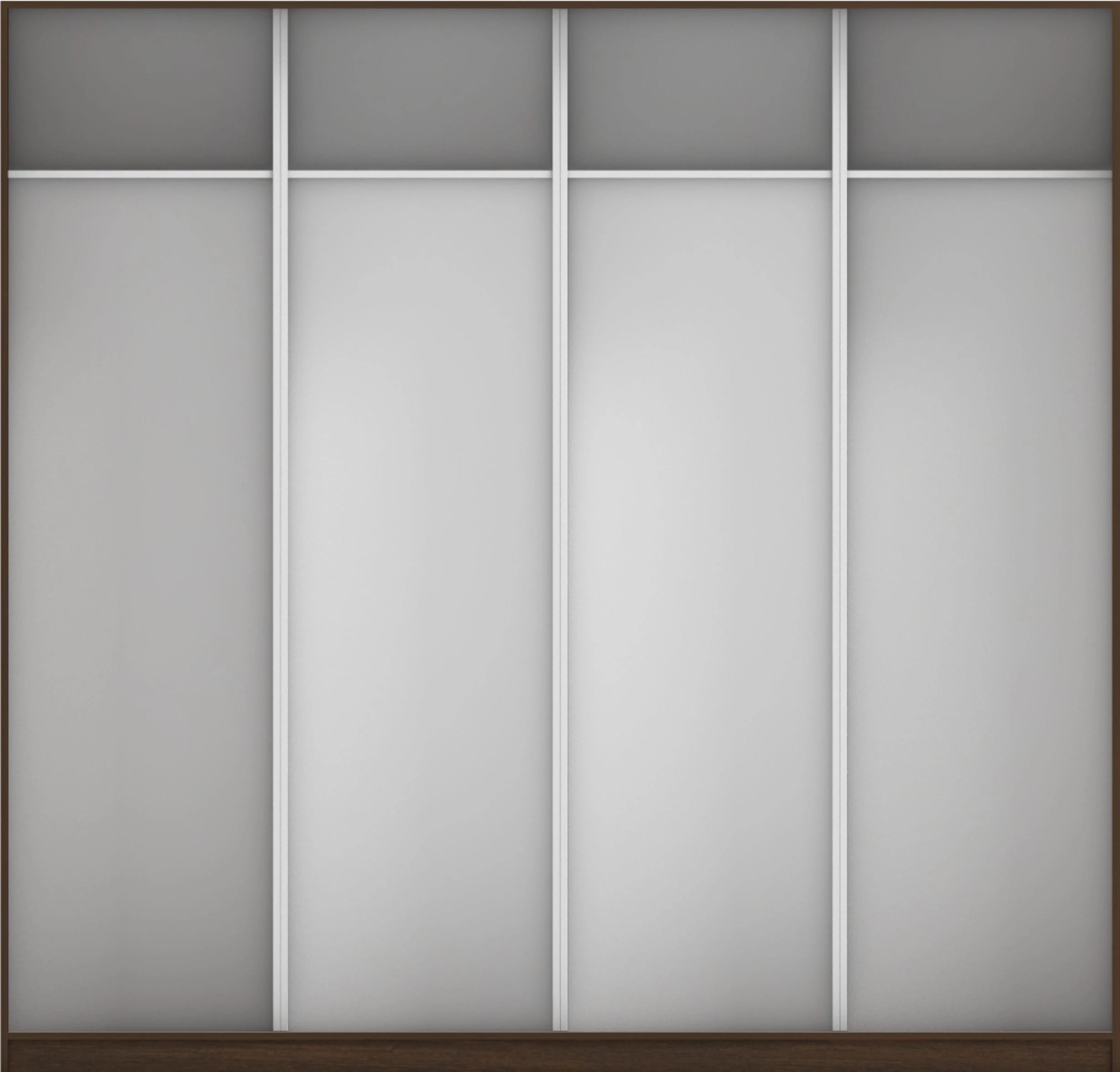 КОРПУС ШКАФА 2400*600*2300 ММ С АНТРЕСОЛЬНЫМИ ПОЛКАМИ (Корпус: ВЕНГЕ ТЕМНЫЙ, Наполнение: БЕЛЫЙ шагрень) - фото 3