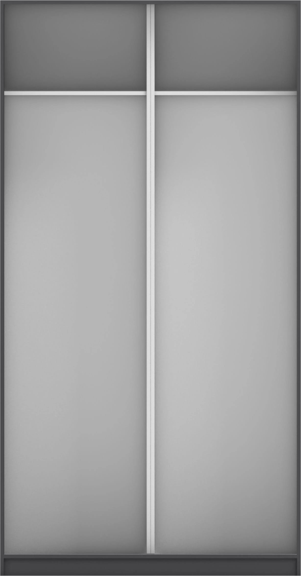 КОРПУС ШКАФА 1200*600*2300 ММ С АНТРЕСОЛЬНЫМИ ПОЛКАМИ (Корпус: ГРАФИТ, Наполнение: БЕЛЫЙ легкий шелк) - фото 2