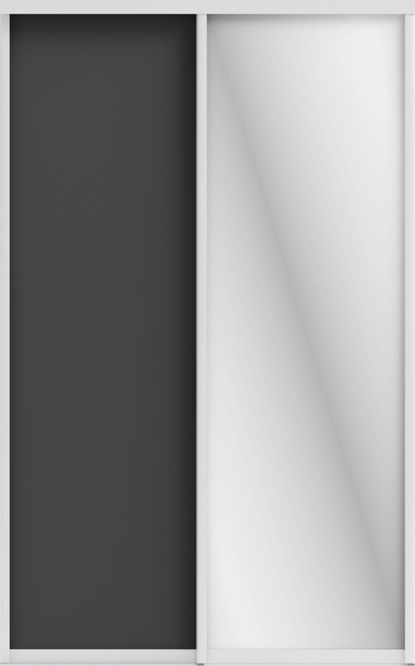 ОРИОН (ЗЕРКАЛО/ЛДСП) (графит/профиль С хром) - фото 1