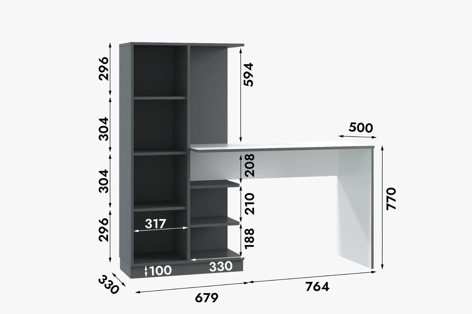 ГРЕЙ (белый/т.серый) - фото 3