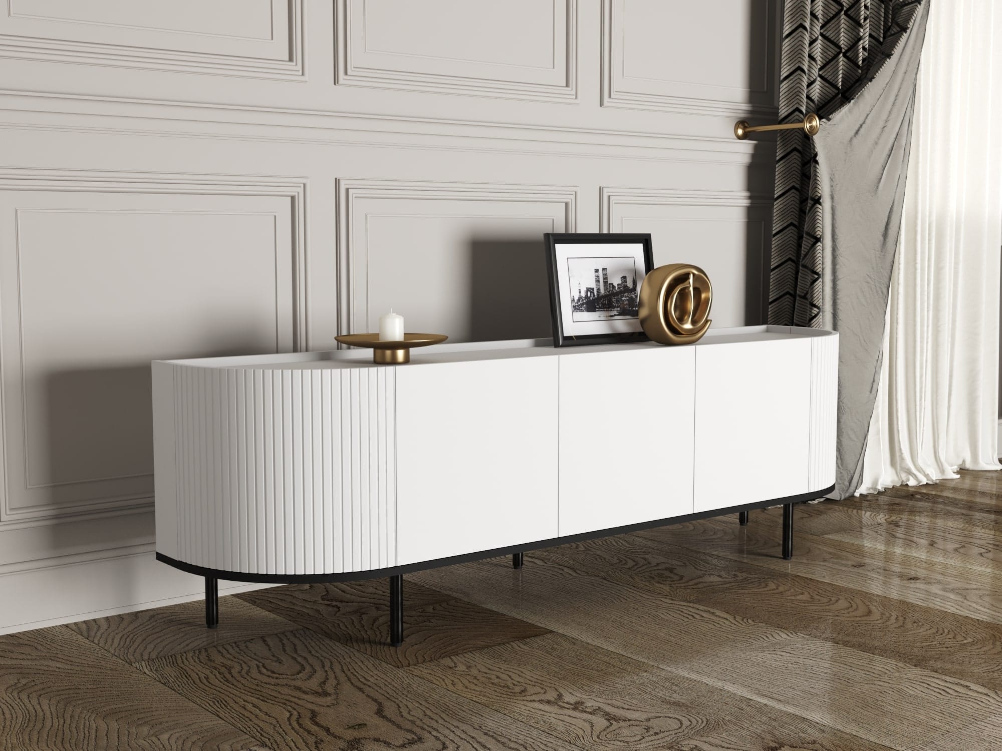 ЭЛИС (мдф белый+лдсп белый, корпус белый) - фото 1