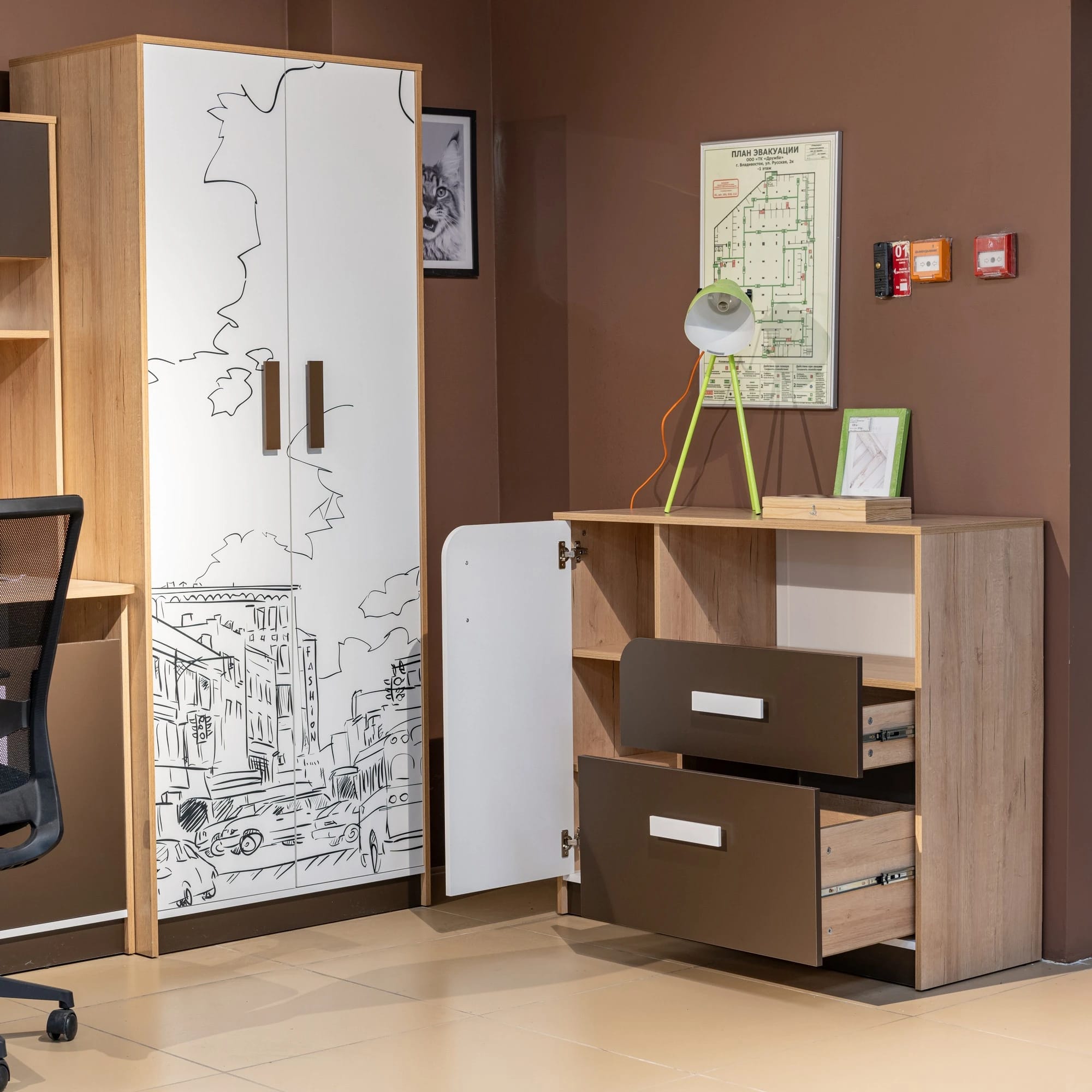 АРАБИКА (дуб ривьера/белый - коричневый (арабика)) - фото 3