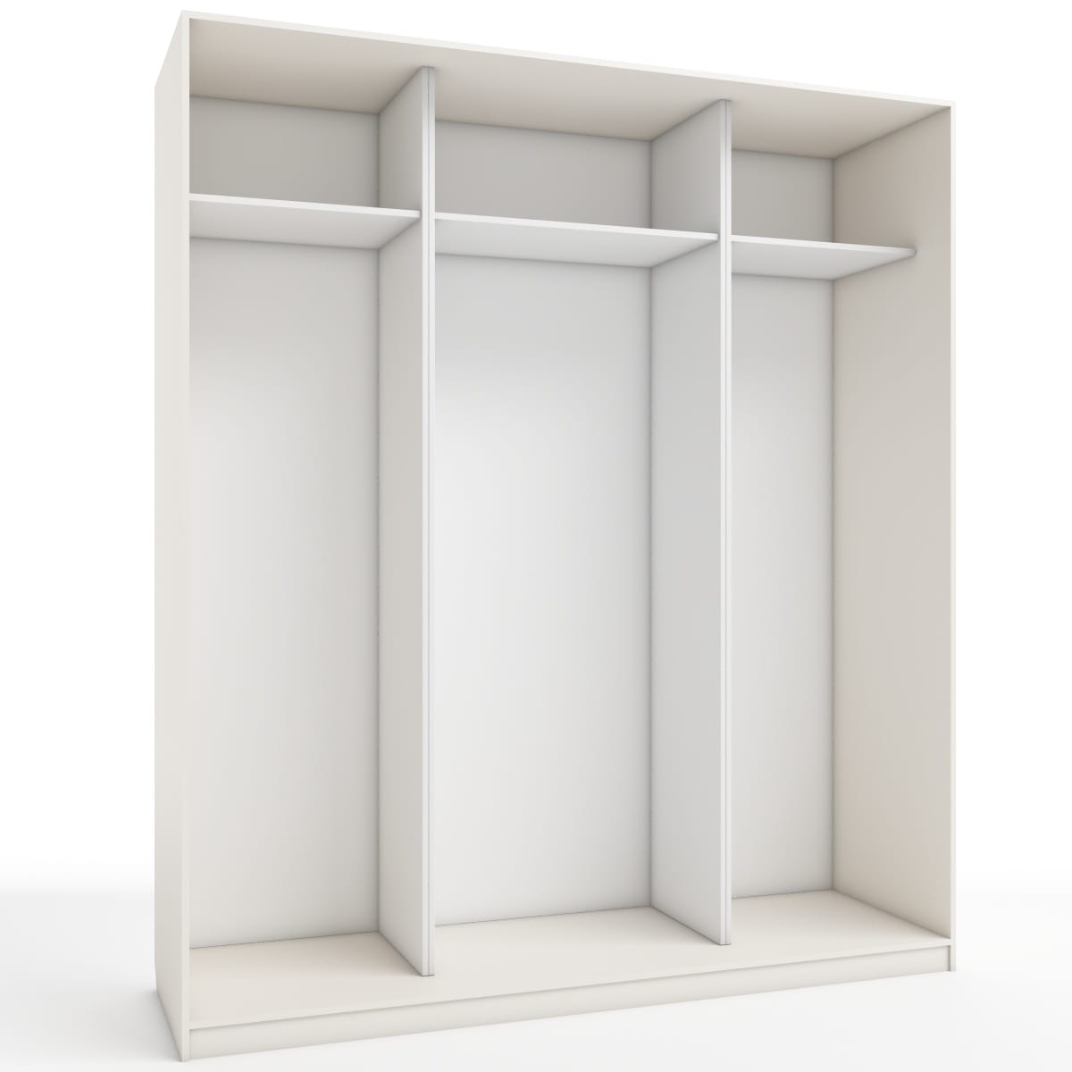 КОРПУС ШКАФА 2000*600*2300 ММ С АНТРЕСОЛЬНЫМИ ПОЛКАМИ (Корпус: ТЭФФИ, Наполнение: БЕЛЫЙ шагрень) - фото 1