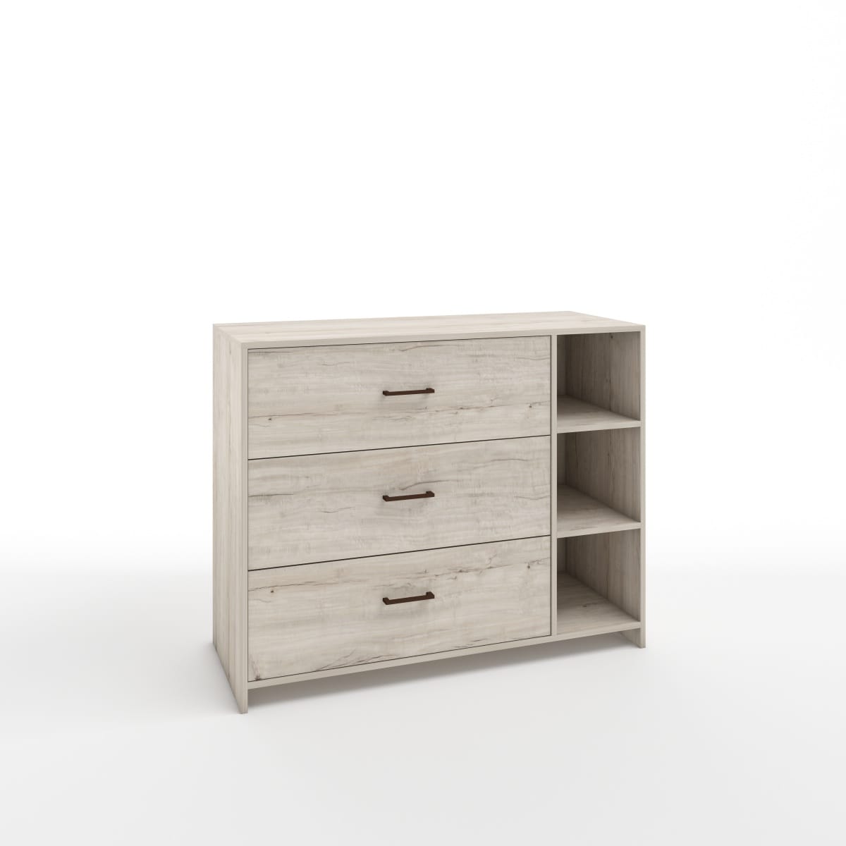 КОМОД №4 С ЧЕРНЫМИ РУЧКАМИ (1130*450*900 ММ) (соната легкий шелк) - фото 1