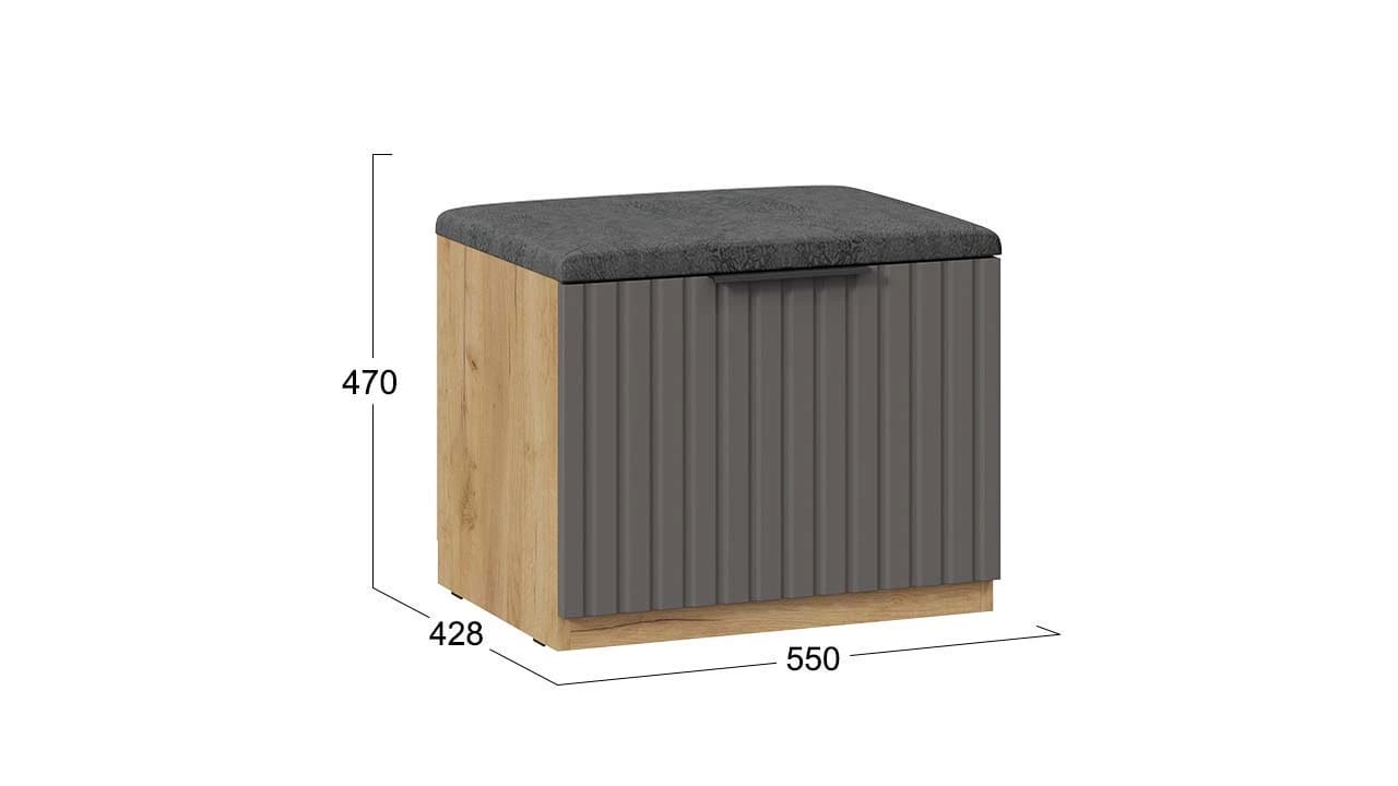 ХИЛТОН (дуб крафт золотой/графит матовый) - фото 4