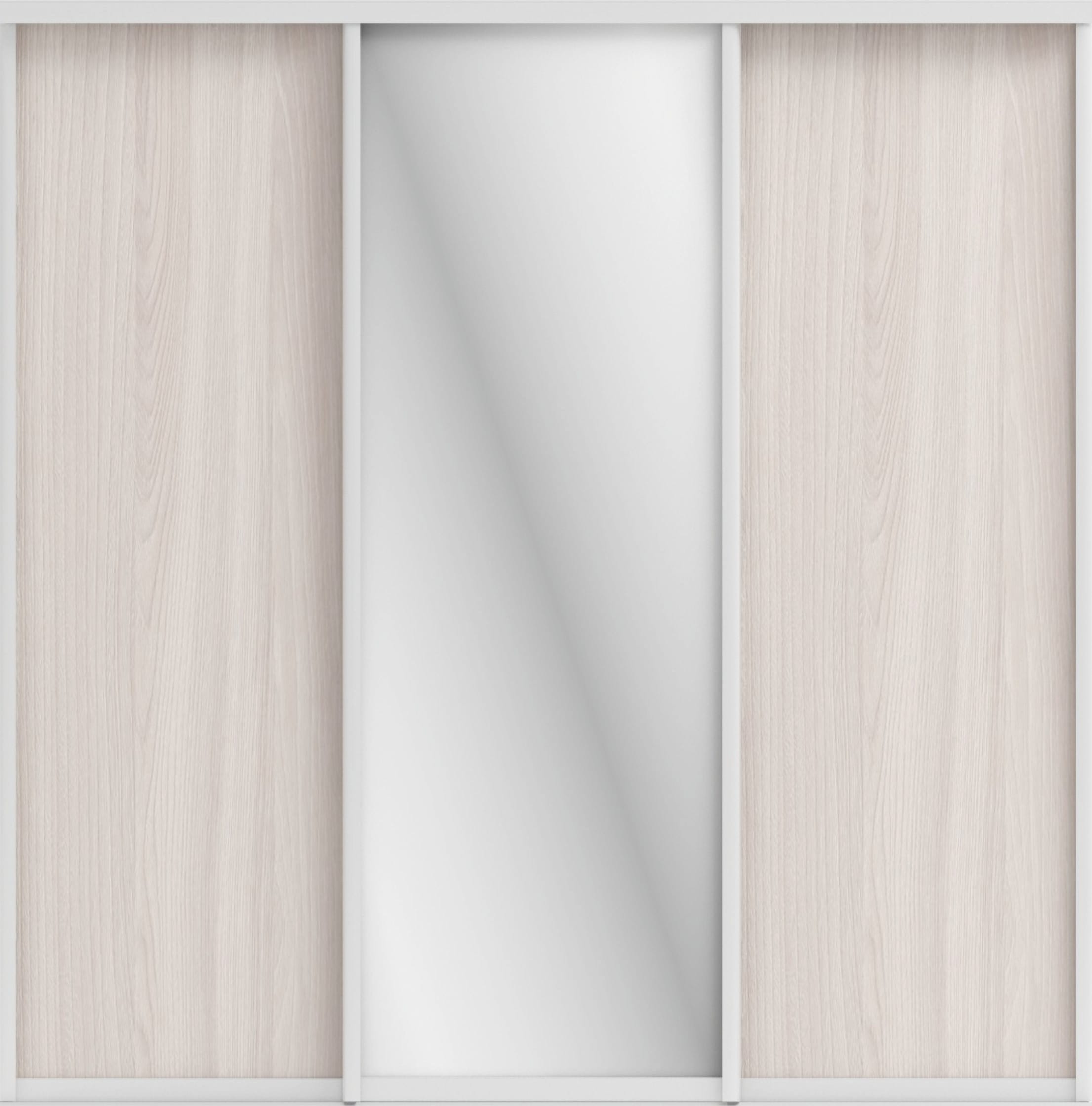 ОРИОН (ЗЕРКАЛО/ЛДСП) (ясень светлый/профиль С хром) - фото 1