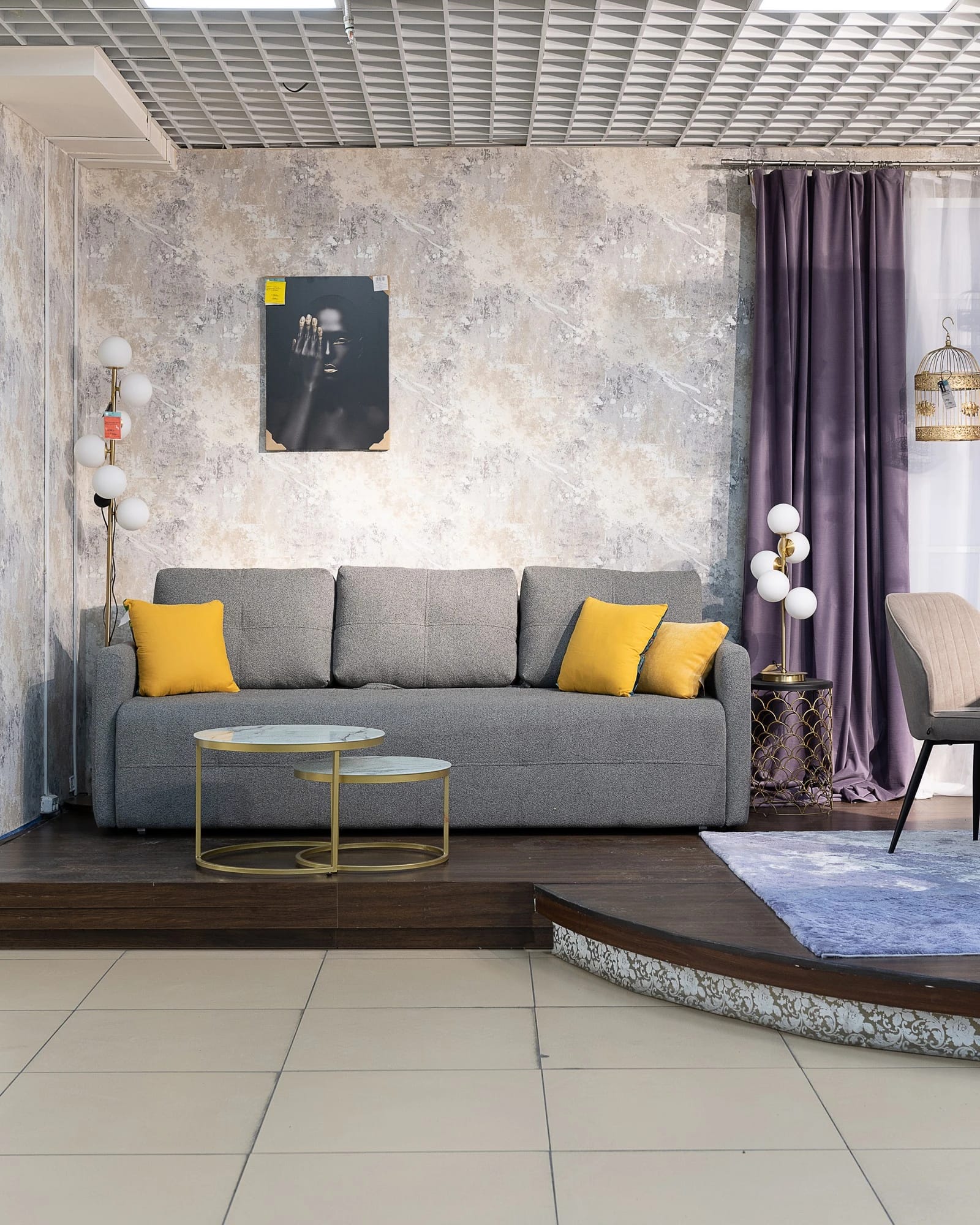 ВЕГА (золото/стекло белый мрамор) - фото 7