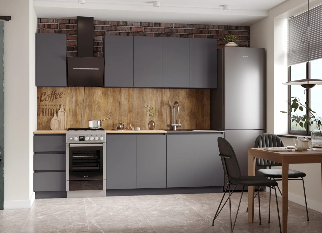 МОРИ (графит/столешница дуб вотан (800мм+400мм)) - фото 7