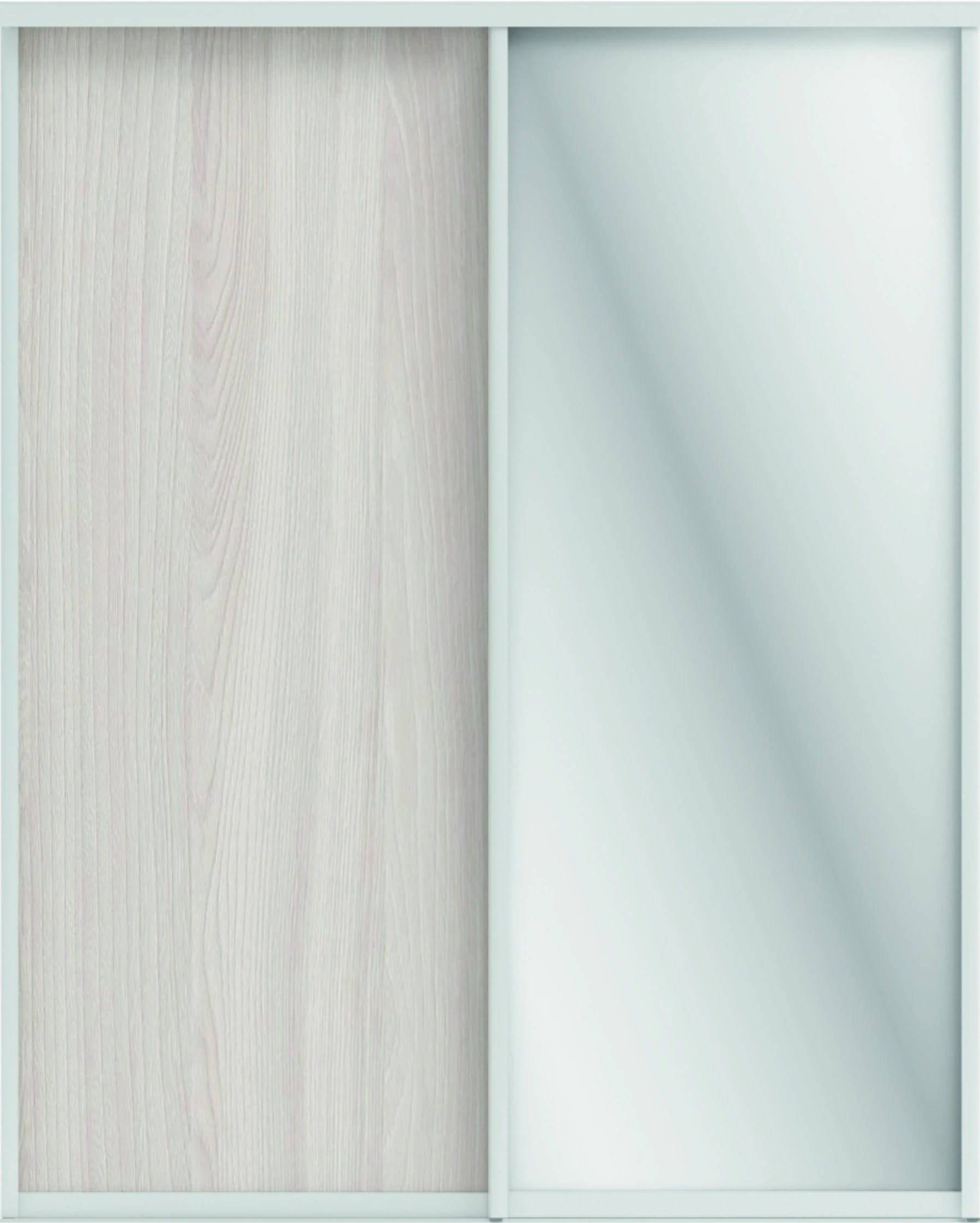 ОРИОН (ЗЕРКАЛО/ЛДСП) (ясень светлый/профиль С хром) - фото 2