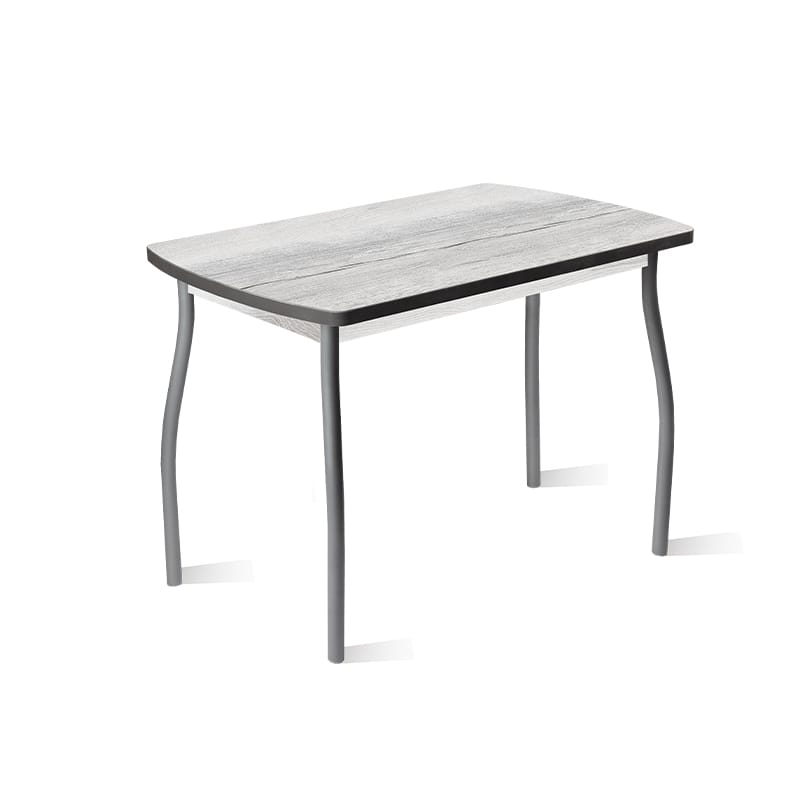 ГРАНД.4 (столешница: дуб канадский/каркас: алюминий (№1, D38 волна)) - фото 1