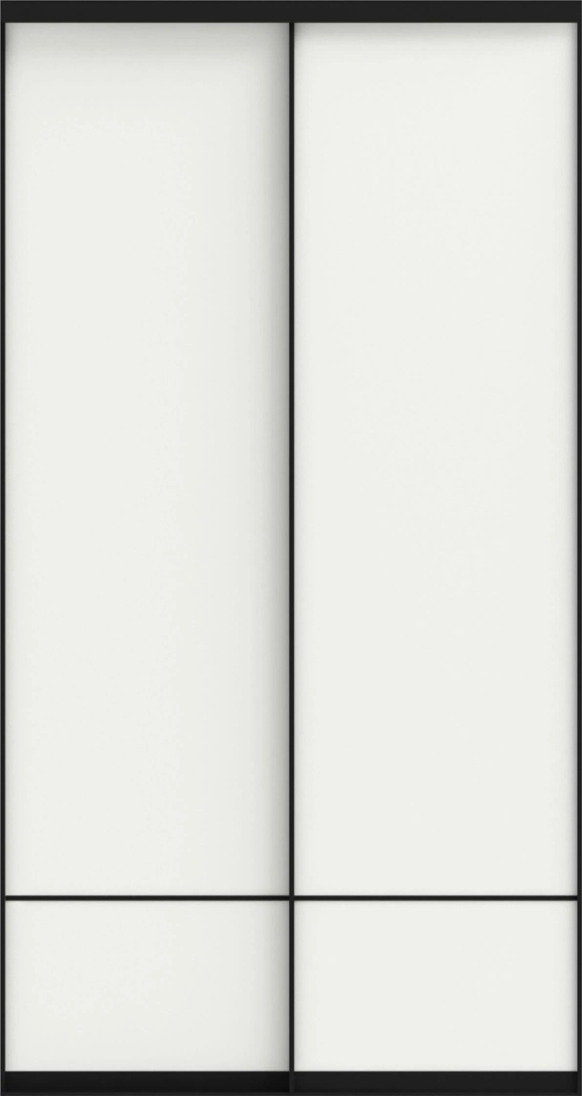 СЛИМ (SLIM) (ЛДСП) (белый матовый/профиль черный Slim) - фото 2