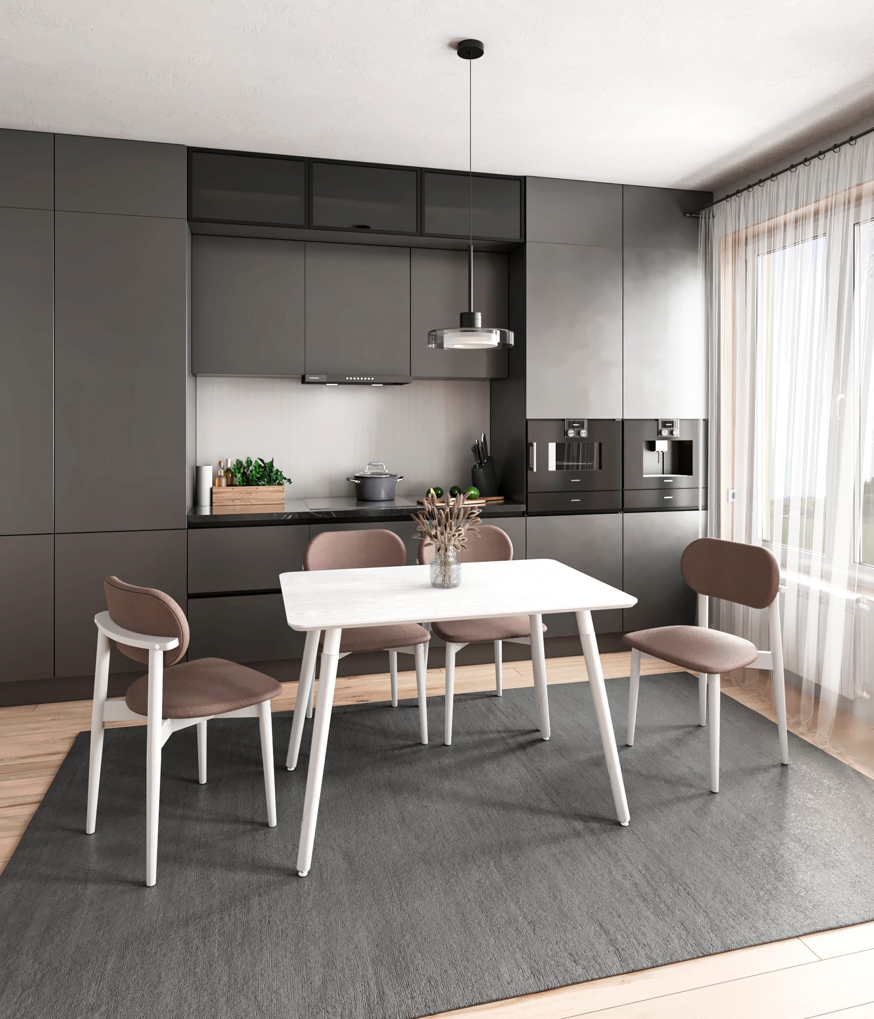 АМАДЕО-1/САНТЪЯГО (белый матовый / металл белый / белый матовый) - фото 1