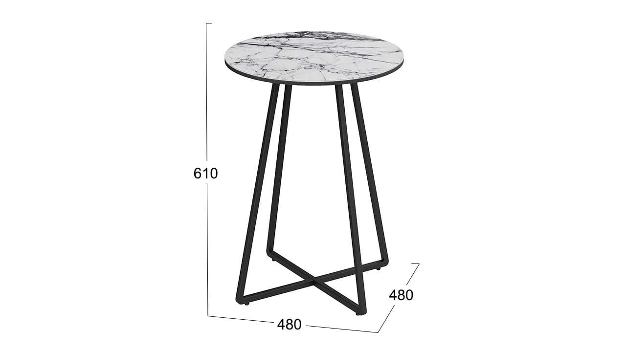 ДП 1-04-15 (черный/стекло мрамор белый) - фото 2