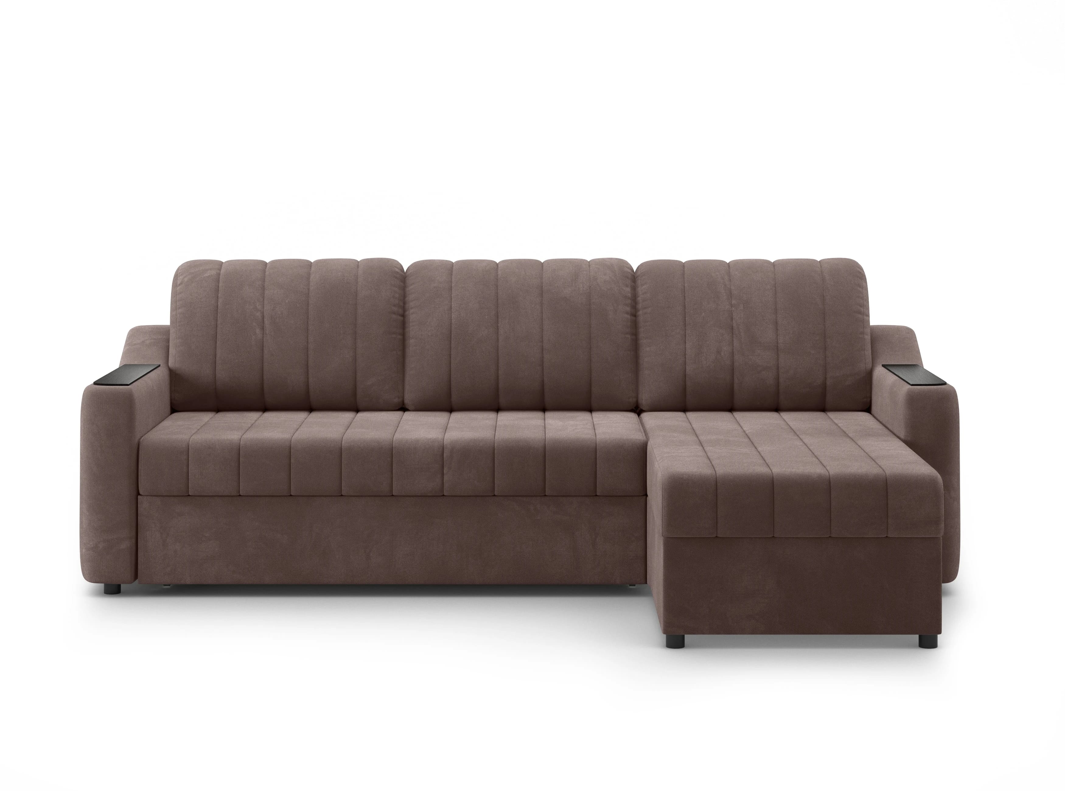 ДИВАН УГЛОВОЙ (УНИВЕРСАЛЬНЫЙ) (МОДЕЛЬ 101) (коричневый (Maxx 235)) - фото 2