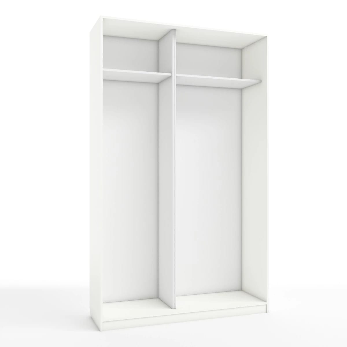 КОРПУС ШКАФА 1400*450*2300 ММ С АНТРЕСОЛЬНЫМИ ПОЛКАМИ (Корпус: БЕЛЫЙ шагрень, Наполнение: БЕЛЫЙ шагрень) - фото 1