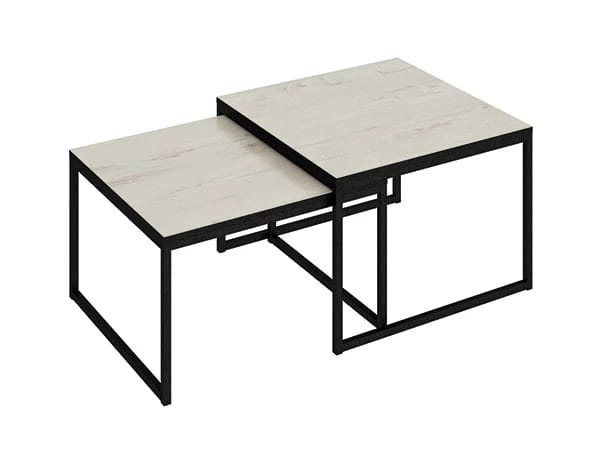 ТЕТРИС (ЛДСП/МЕТАЛЛ Черный/ЛДСП Дуб крафт белый (0001/0159)) - фото 1