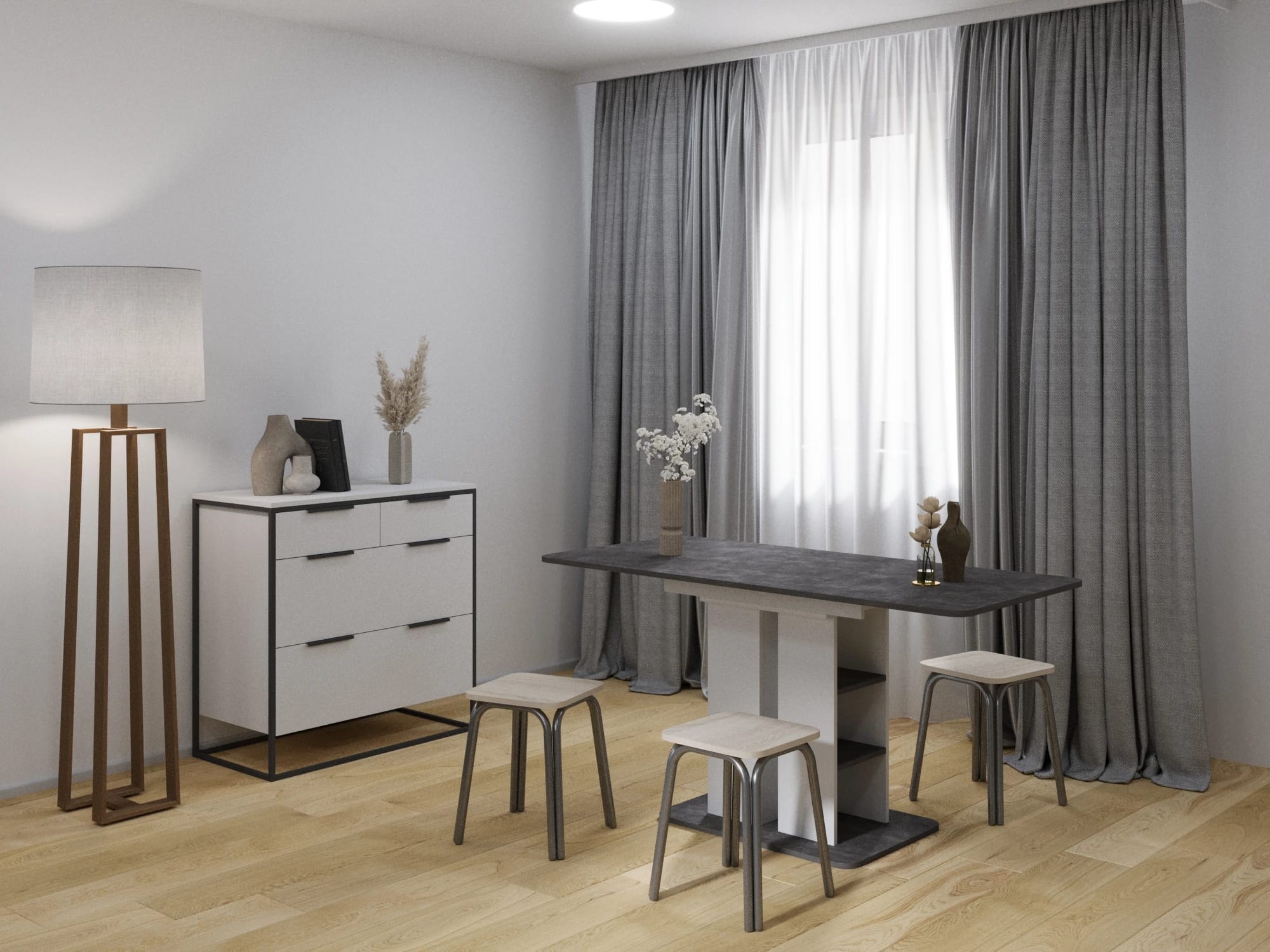 ТАБУРЕТ ТБ17 ЛДСП (АРТ.ТБ 17. 3/1) (Алюминий Хром/Дуб сонома (000/46)) - фото 3