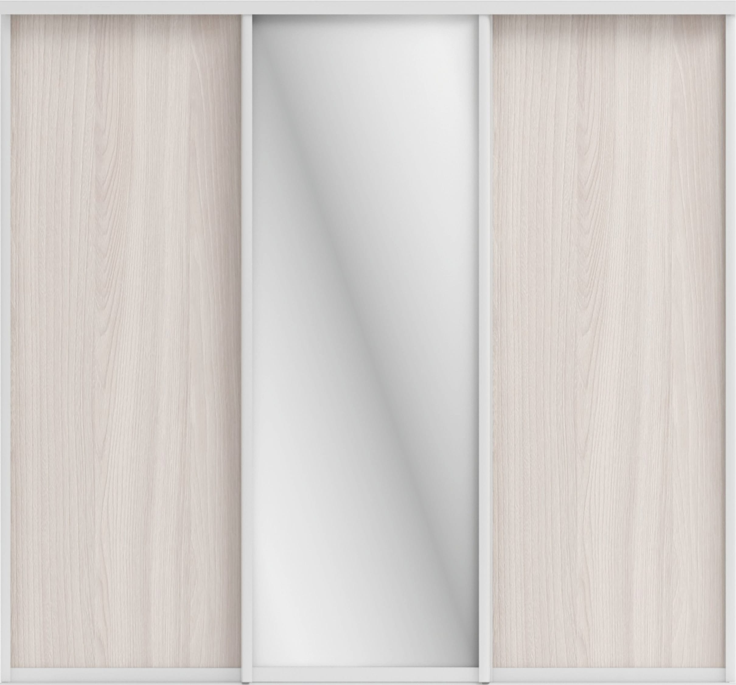 ОРИОН (ЗЕРКАЛО/ЛДСП) (ясень светлый/профиль С хром) - фото 1