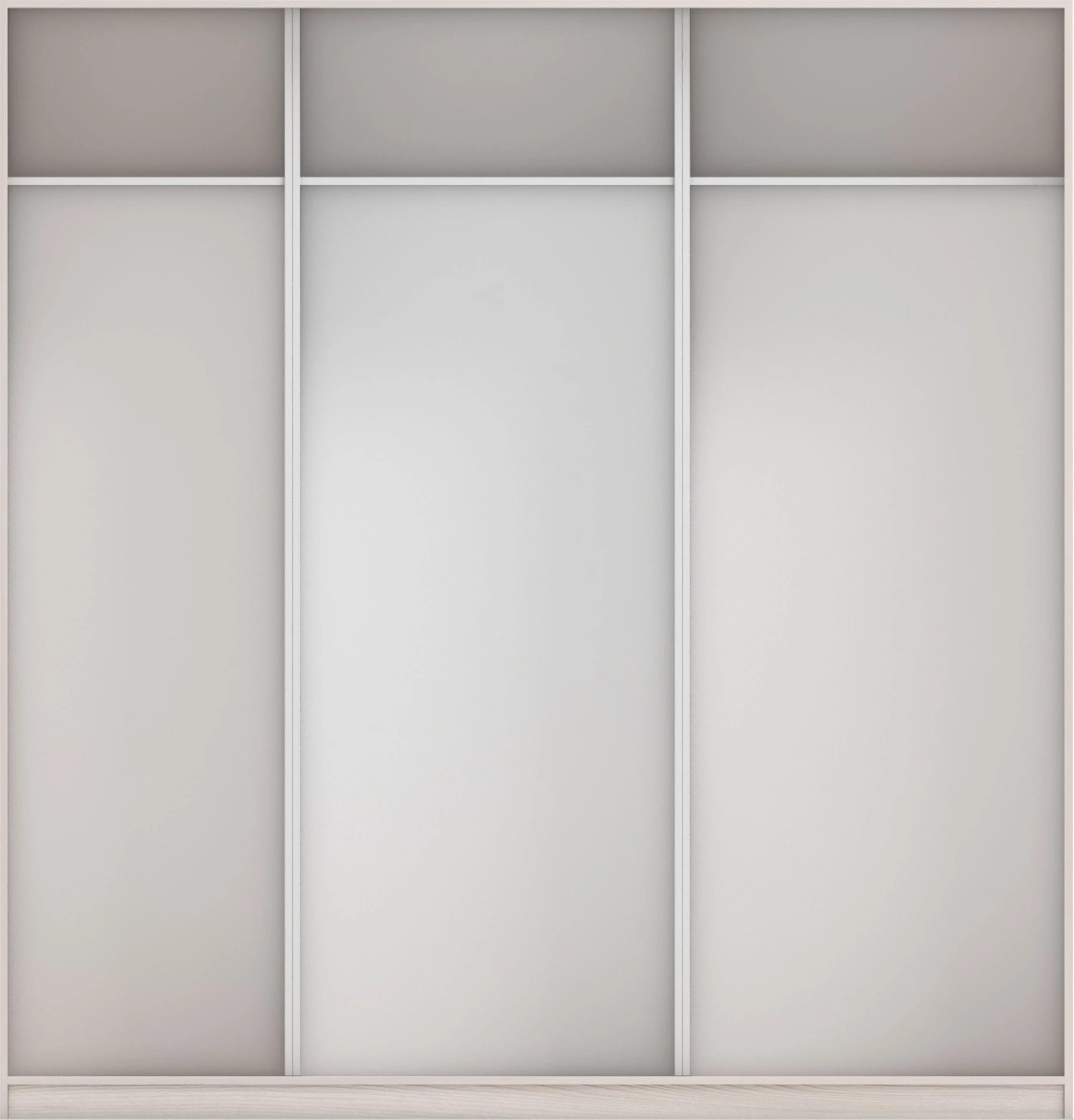 КОРПУС ШКАФА 2200*600*2300 ММ С АНТРЕСОЛЬНЫМИ ПОЛКАМИ (Корпус: ЯСЕНЬ СВЕТЛЫЙ, Наполнение: БЕЛЫЙ шагрень) - фото 3