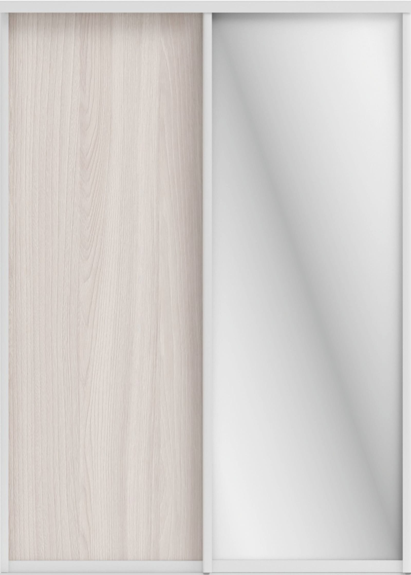 ОРИОН (ЗЕРКАЛО/ЛДСП) (ясень светлый/профиль С хро) - фото 1