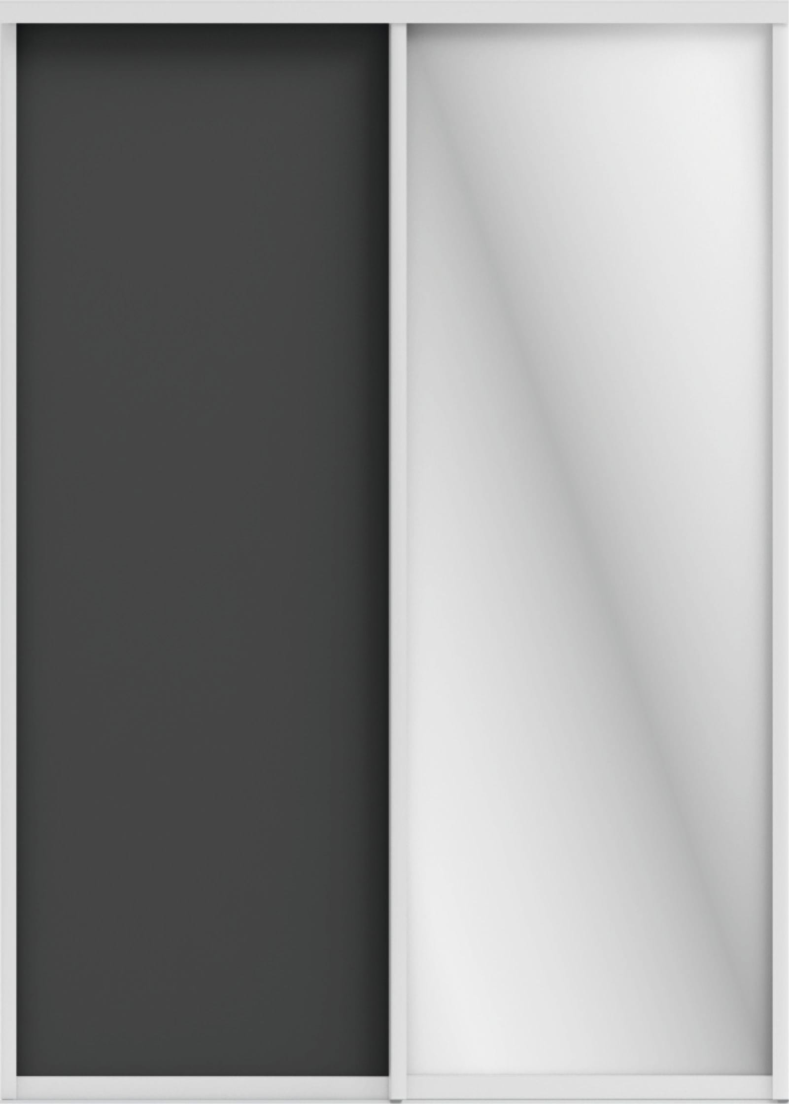 ОРИОН (ЗЕРКАЛО/ЛДСП) (графит/профиль С хром) - фото 1