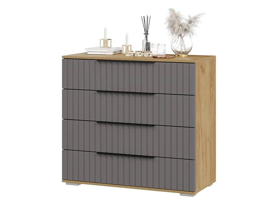 ХИЛТОН, дуб крафт золотой/графит матовый, норма