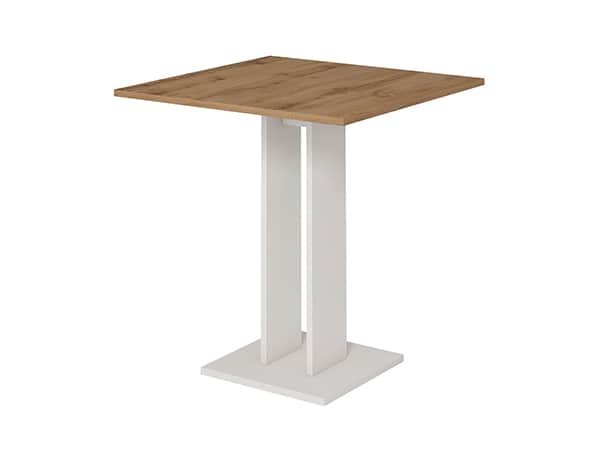 СТОЛ ОБЕДЕННЫЙ СТ135.0 (650*650*770), ЛДСП Дуб Вотан/ЛДСП Белый Бриллиант (0157/0156), норма