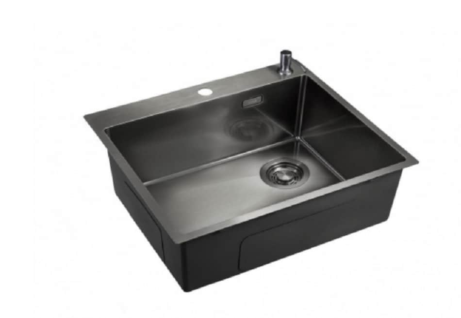 EMAR EMB-560 МОЙКА PVD ВРЕЗНАЯ 560*500*200ММ ДОЗАТОР В КОМПЛЕКТЕ, Nano Dark, норма