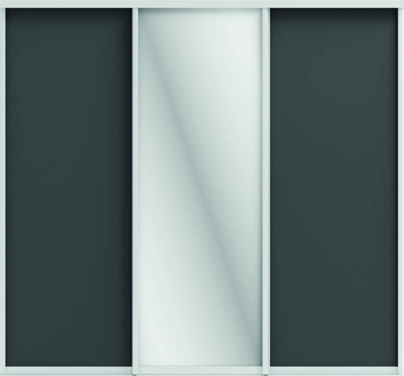 ОРИОН (ЗЕРКАЛО/ЛДСП), графит/профиль С хром, норма