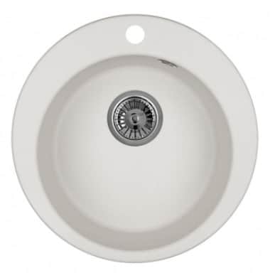 EMAR ГРАНИТ EM-4801 МОЙКА ВРЕЗНАЯ КРУГЛАЯ D480, С ВЫРЕЗОМ ПОД СМЕСИТЕЛЬ, арктик/агат, норма