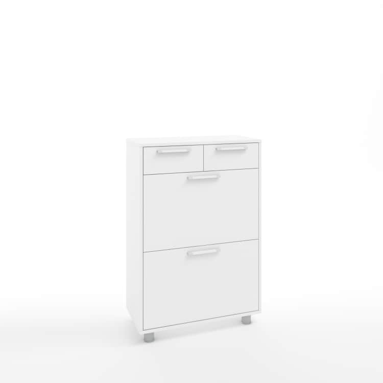 ТУМБА ПОД ОБУВЬ (АРТ. ТО-2) (700*330*1024ММ), белый шагрень, норма