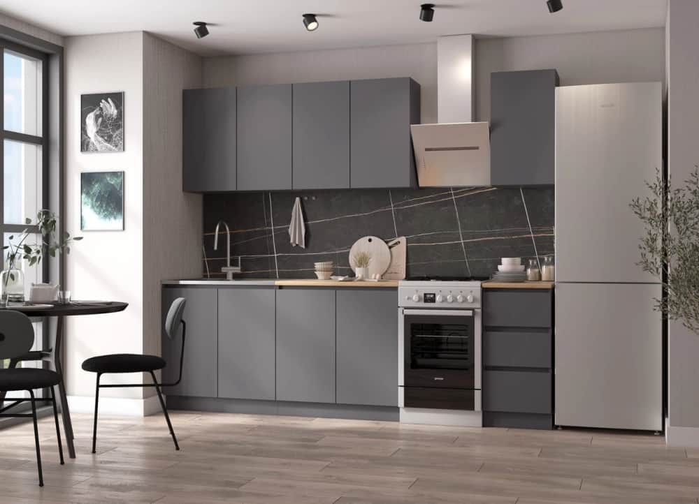 МОРИ, графит/столешница дуб вотан (800мм+400мм), норма