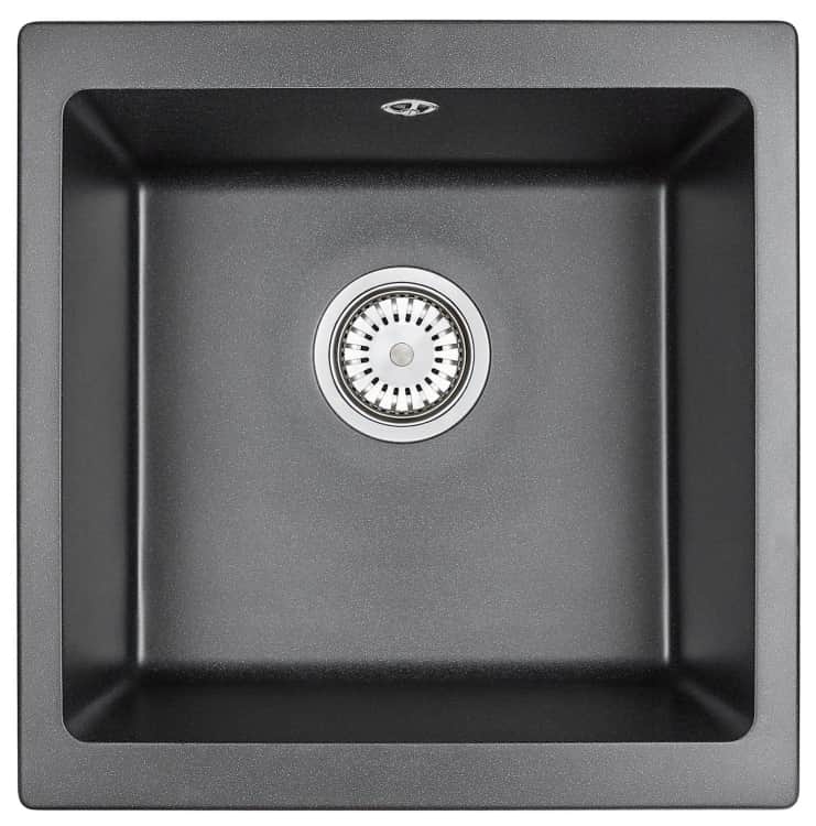 EMAR ГРАНИТ EMП-4443 МОЙКА ВРЕЗНАЯ С ВЫРЕЗОМ ПОД СМЕСИТЕЛЬ, морион, норма