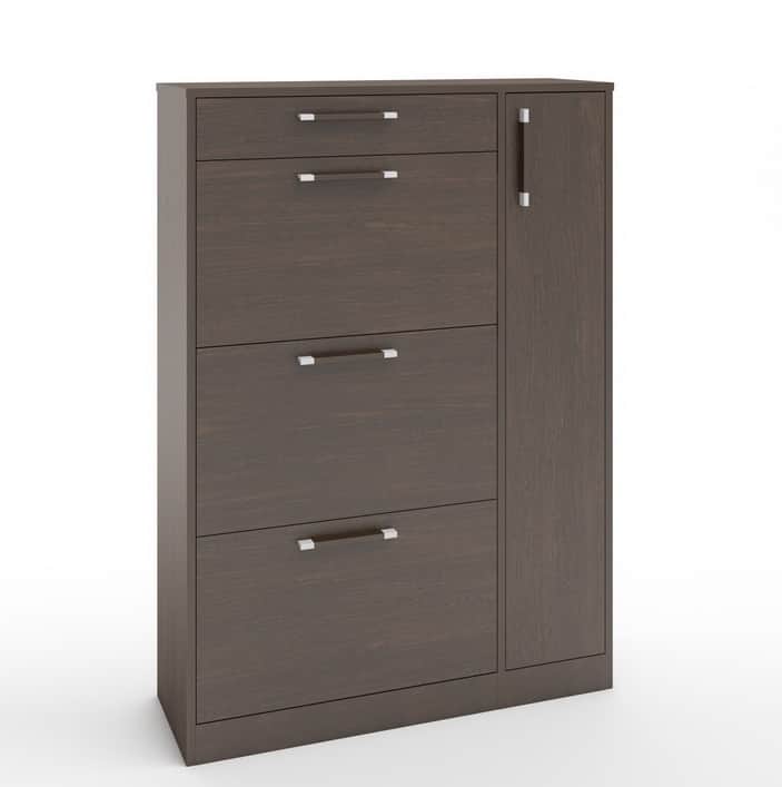 ТУМБА ПОД ОБУВЬ (АРТ. ТО-4) (850*280*1200ММ), венге темный, норма