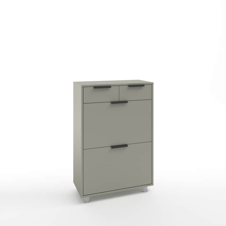 ТУМБА ПОД ОБУВЬ (АРТ. ТО-2) (700*330*1024ММ), хаки/наполнение графит/ ручка СА-6, цвет - черный, норма