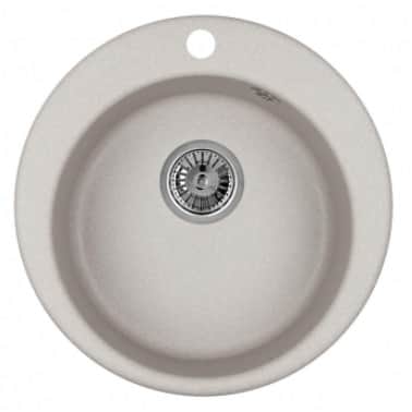 EMAR ГРАНИТ EM-4801 МОЙКА ВРЕЗНАЯ КРУГЛАЯ D480, С ВЫРЕЗОМ ПОД СМЕСИТЕЛЬ, базальт/барит, норма