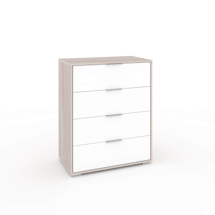 ЛАРС-4, ясень светлый/белый шагрень, ручка СА-1, цвет - металлик, норма