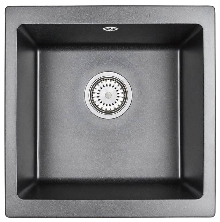 EMAR ГРАНИТ EMП-4443 МОЙКА ВРЕЗНАЯ С ВЫРЕЗОМ ПОД СМЕСИТЕЛЬ, антрацит, норма
