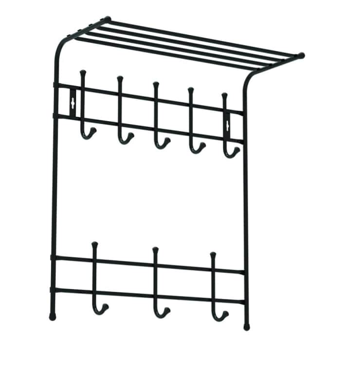 ВЕШАЛКА НАСТЕННАЯ С ПОЛКОЙ (АРТ. ВПТ8/ВПТ8М), черный, норма